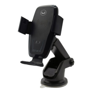 EXTENDABLE ARM CELL PHONE HOLDER W/ WIRELESS CHARGER<br>CH3009BK</br>