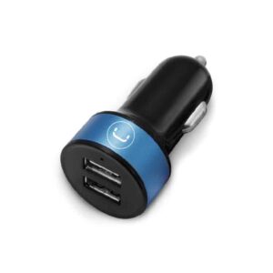 DUAL PORT USB CAR CHARGER | 2.1A<br>PW5002BK