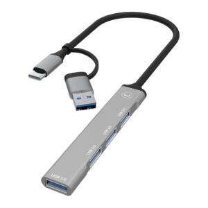 4 PORTS 2-IN-1 USB A HUB<br>HB1014GY</br>